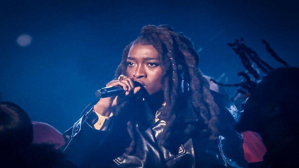 UK rapper Little Simz performing